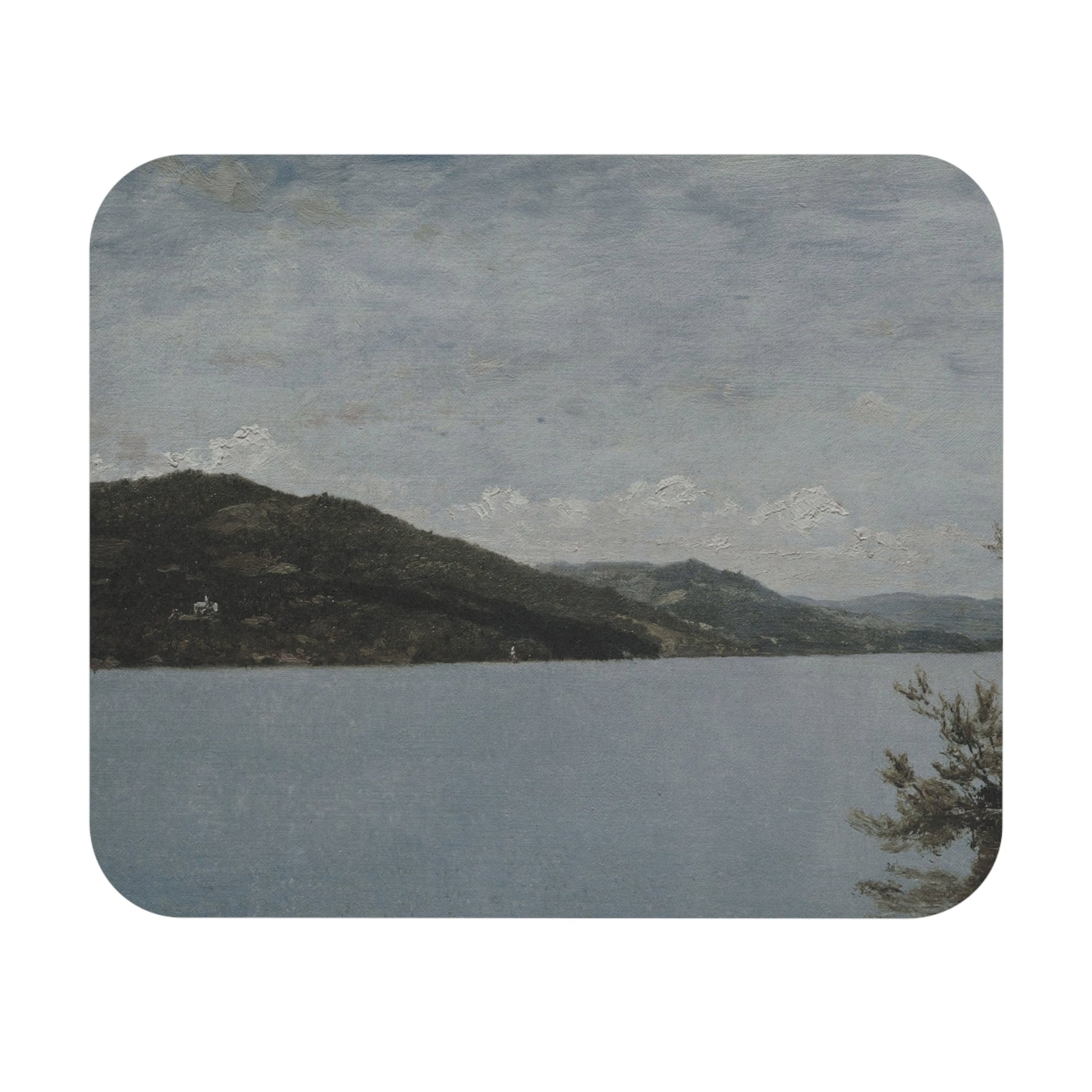 Minimalist Landscape Mouse Pad featuring a blue and green theme, adding tranquility to desk and office decor.