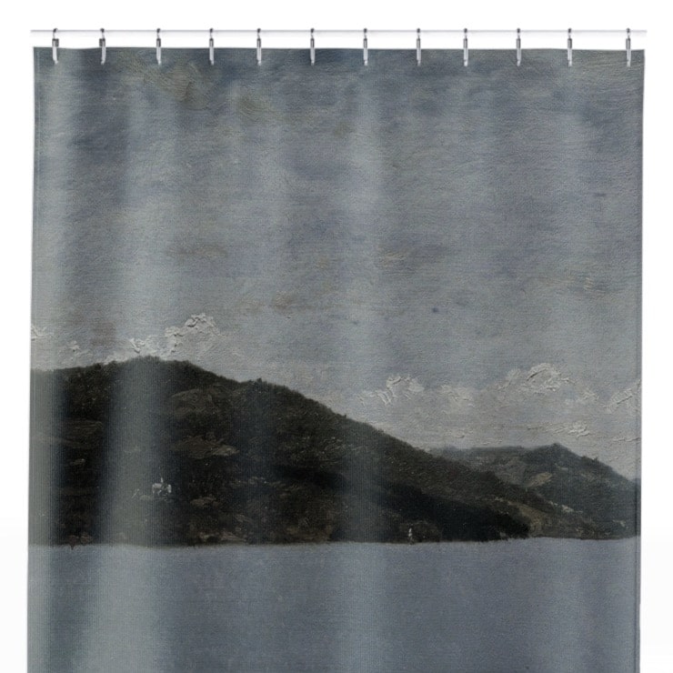 Minimalist Landscape Shower Curtain Close Up, Landscapes Shower Curtains