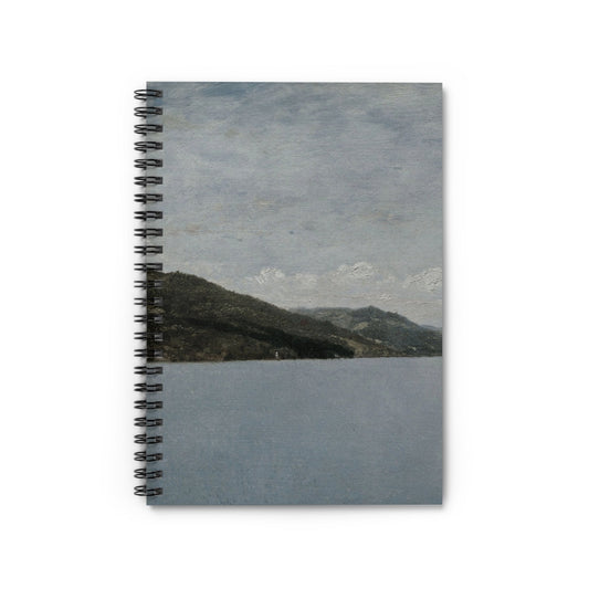 Minimalist Landscape Notebook with Blue and Green cover, great for journaling and planning, highlighting minimalist blue and green landscapes.