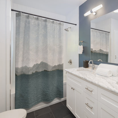 Minimalist Mountains Shower Curtain Best Bathroom Decorating Ideas for Landscapes Decor