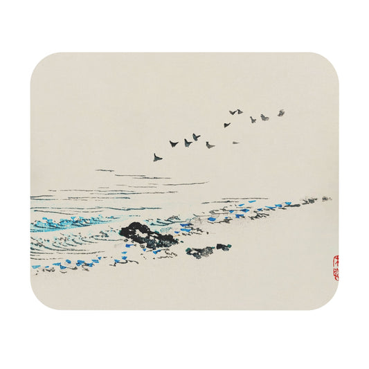 Minimalist Ocean Mouse Pad featuring a beach theme, ideal for desk and office decor.