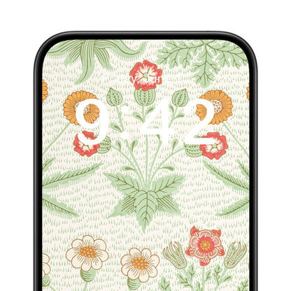 Minimalist Spring Flowers Phone Wallpaper Close Up