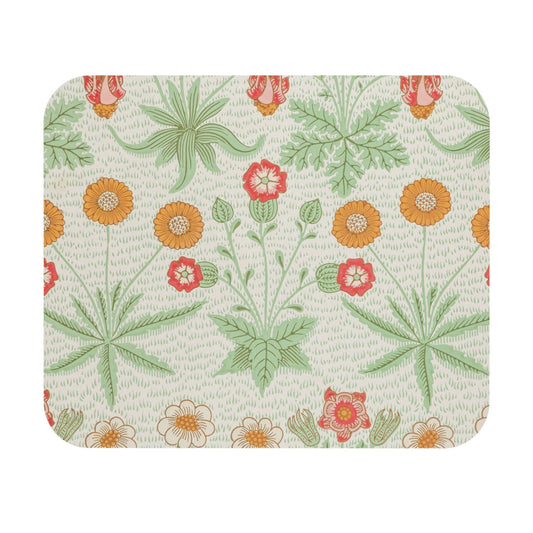 Daisy Pattern Mouse Pad featuring William Morris design, ideal for desk and office decor.