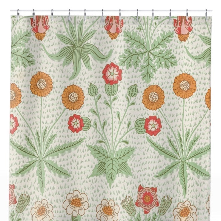 Minimalist Spring Flowers Shower Curtain Close Up, Flowers Shower Curtains
