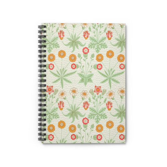Daisy Pattern Notebook with William Morris cover, ideal for journaling and planning, showcasing classic daisy patterns by William Morris.
