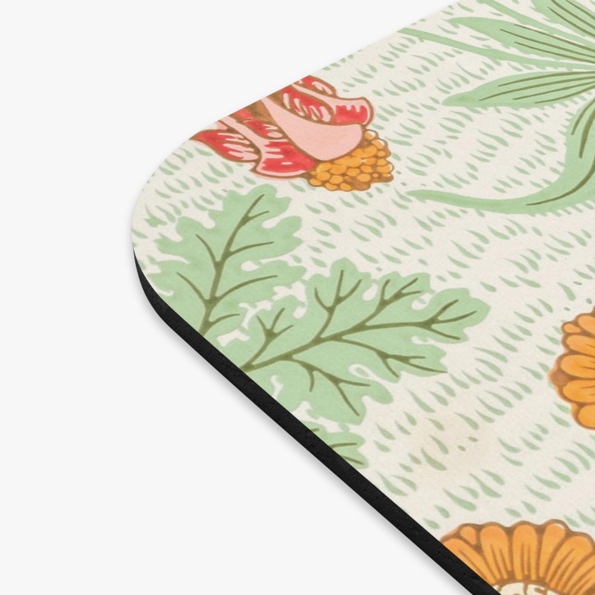 Minimalist Spring Flowers Vintage Mouse Pad Design Close Up