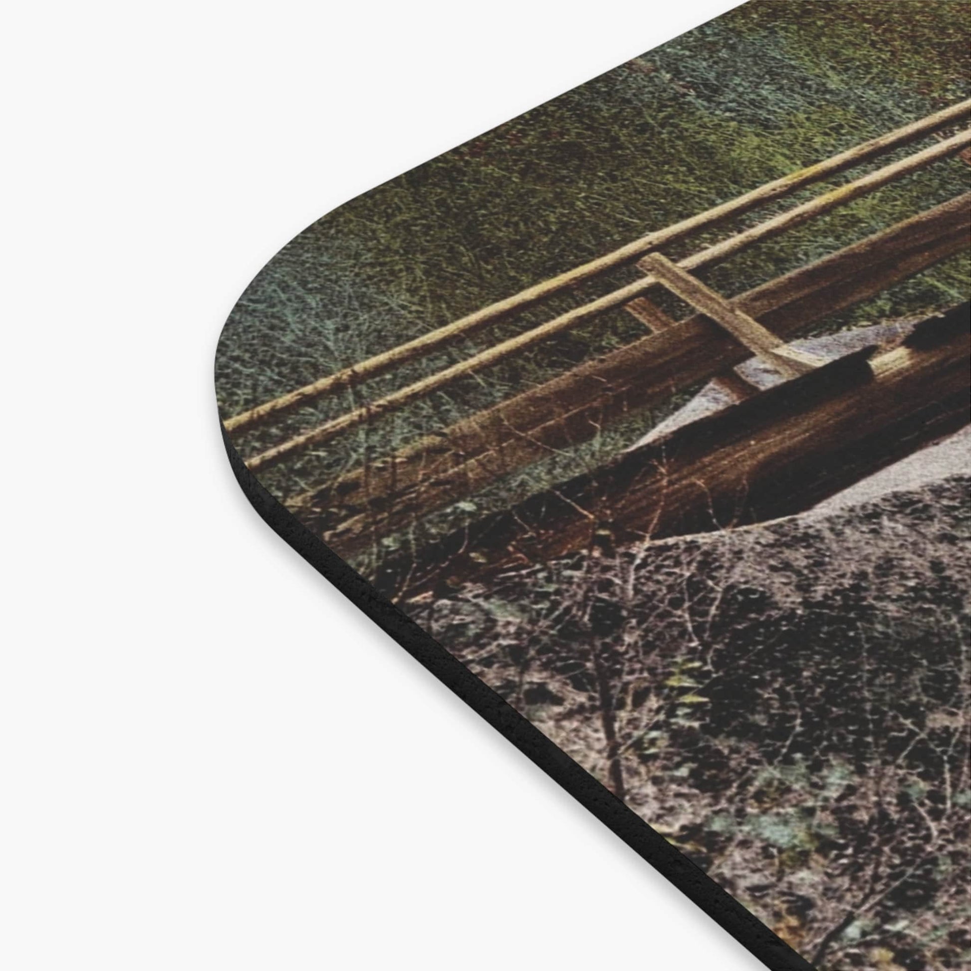 Mountain River Vintage Mouse Pad Design Close Up