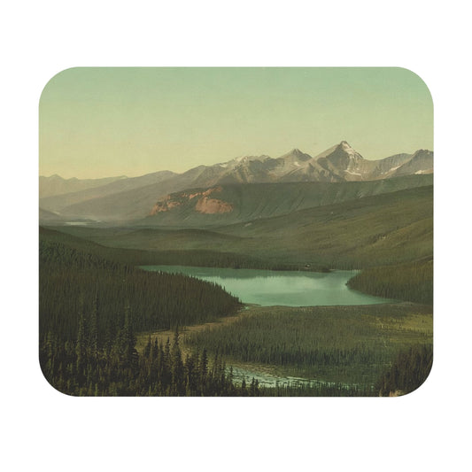 Mountains Mouse Pad featuring Emerald Lake scenic design, perfect for desk and office decor.