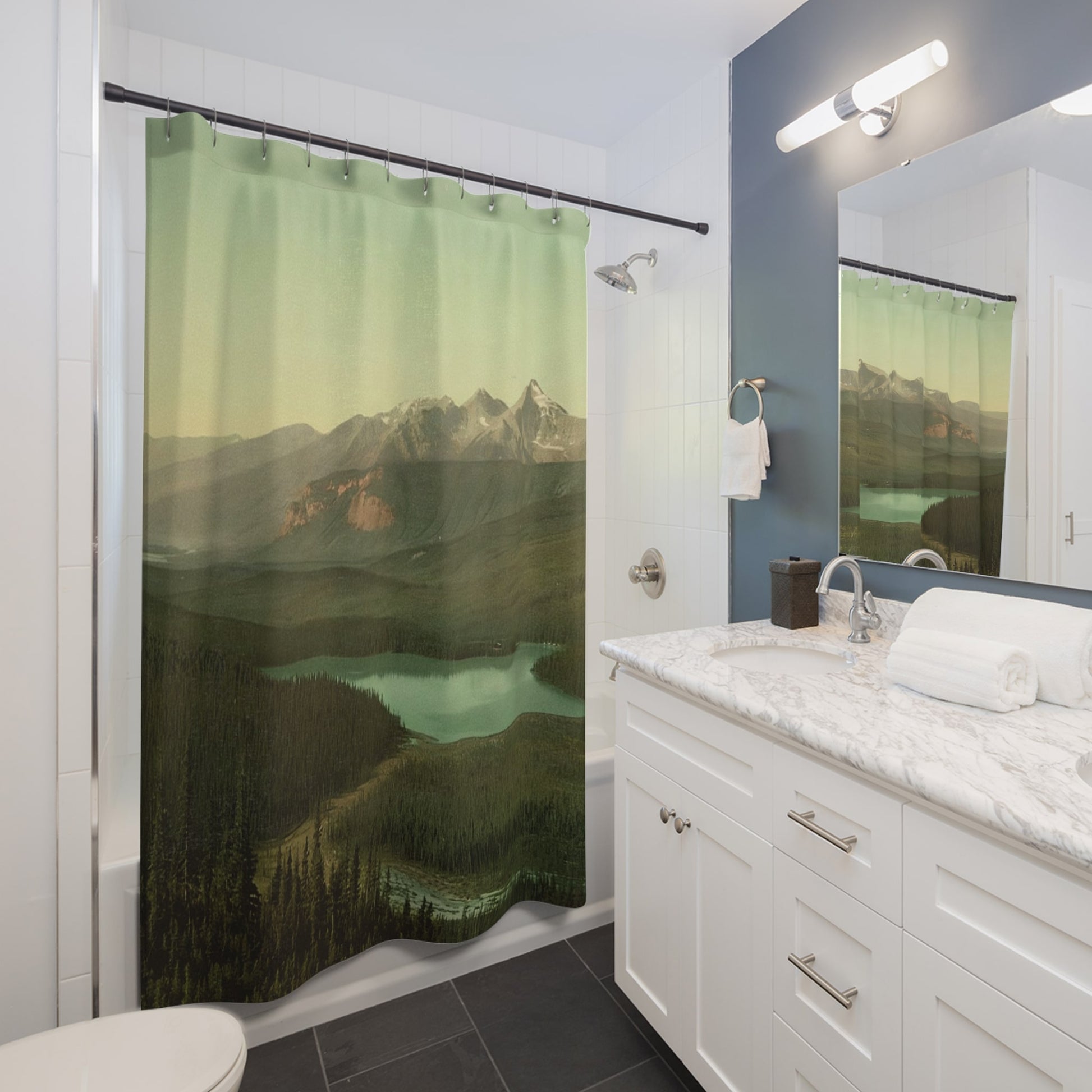 Mountains Shower Curtain Best Bathroom Decorating Ideas for Landscapes Decor