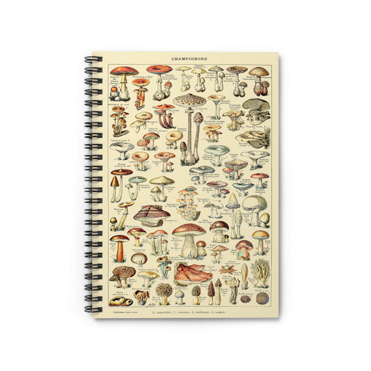 Mushroom Notebook with cool plants cover, perfect for journaling and planning, featuring unique plant illustrations.