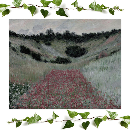 Muted Floral Landscape art print claude monet vintage wall art