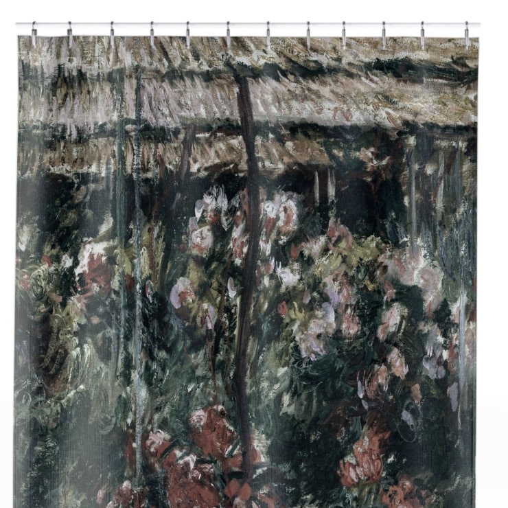 Muted Flowers Shower Curtain Close Up, Flowers Shower Curtains