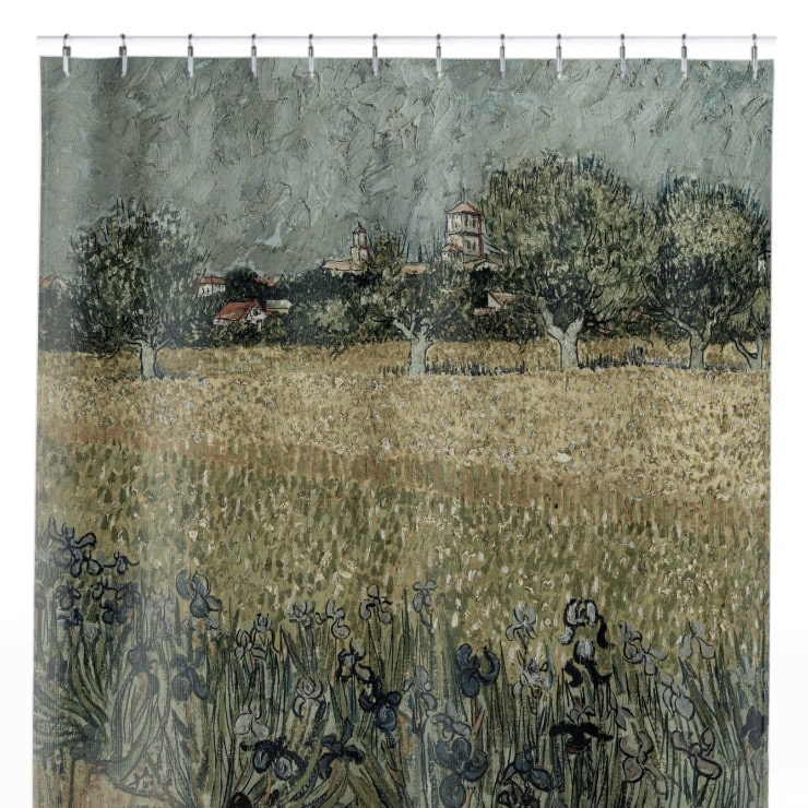 Muted Landscape Shower Curtain Close Up, Landscapes Shower Curtains