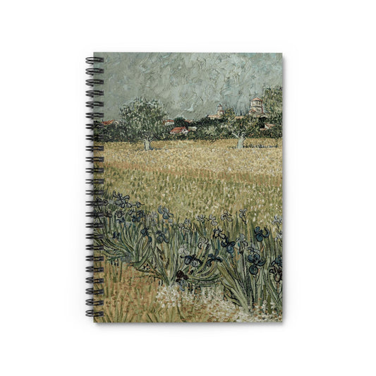 Muted Landscape Notebook with Peaceful Van Gogh cover, perfect for journaling and planning, featuring peaceful landscapes by Van Gogh.