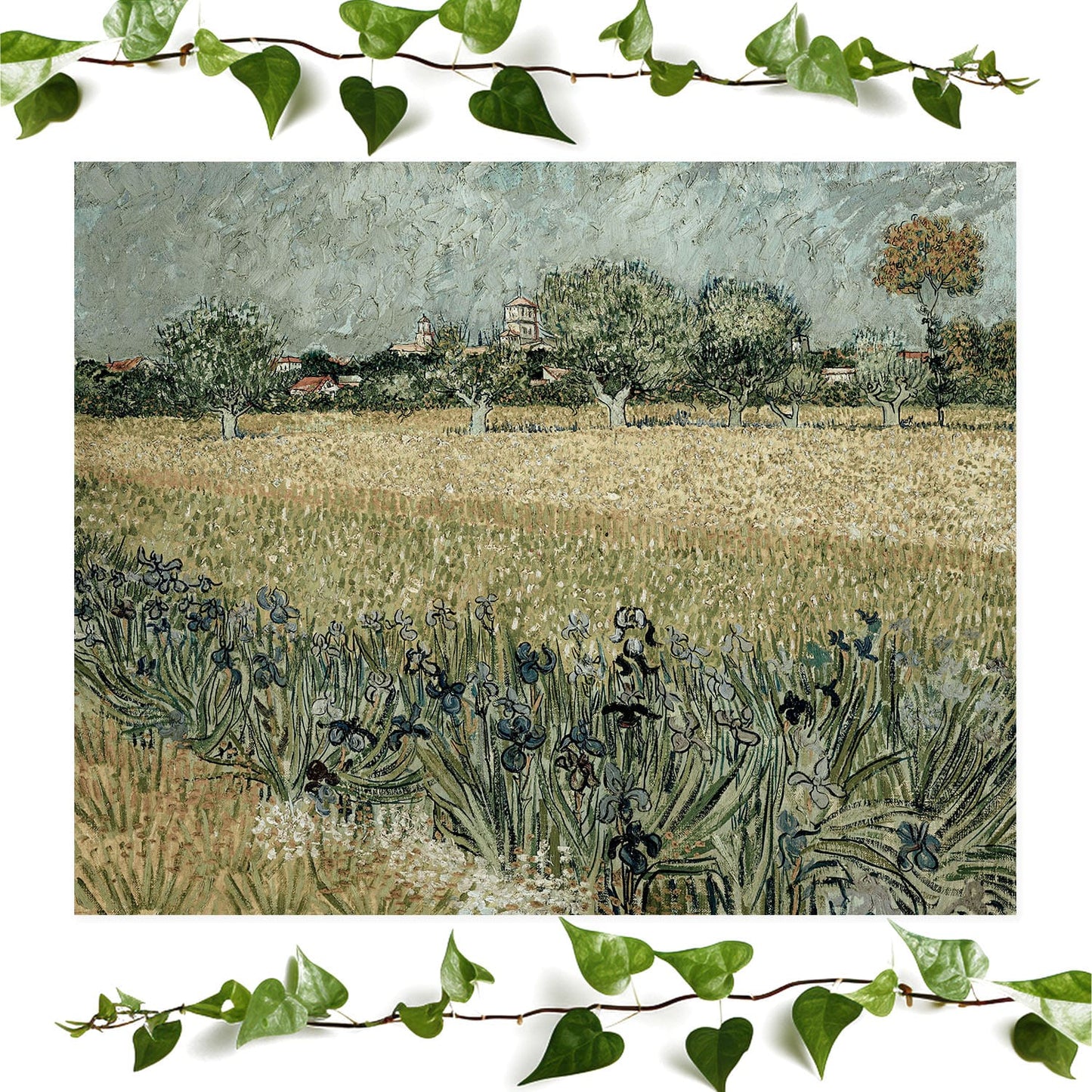 Muted Landscape art print peaceful van gogh vintage wall art