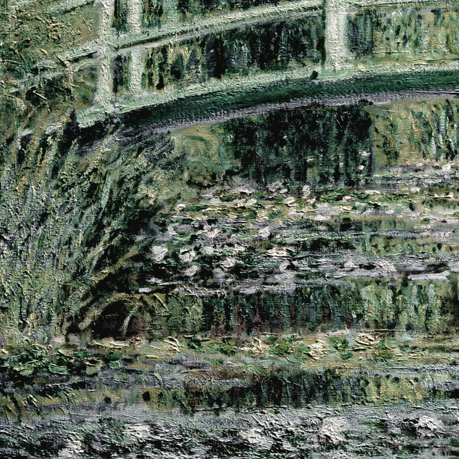 Muted Sage Green Painting Art Print Close Up Detail Shot