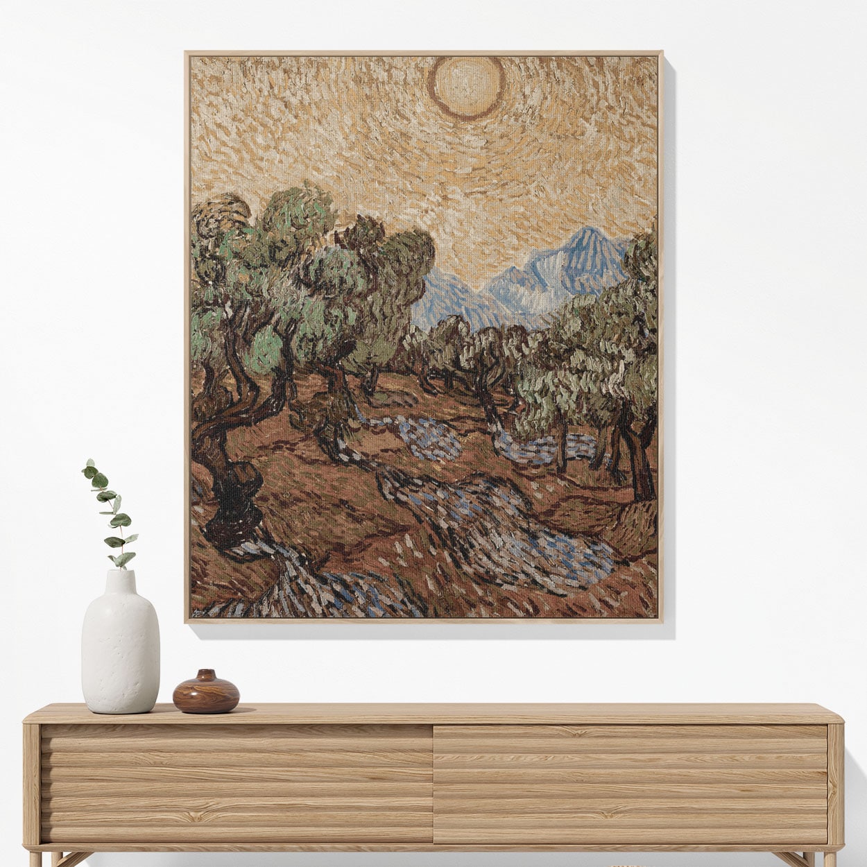 Nature Woven Blanket Hanging on a Wall as Framed Wall Art