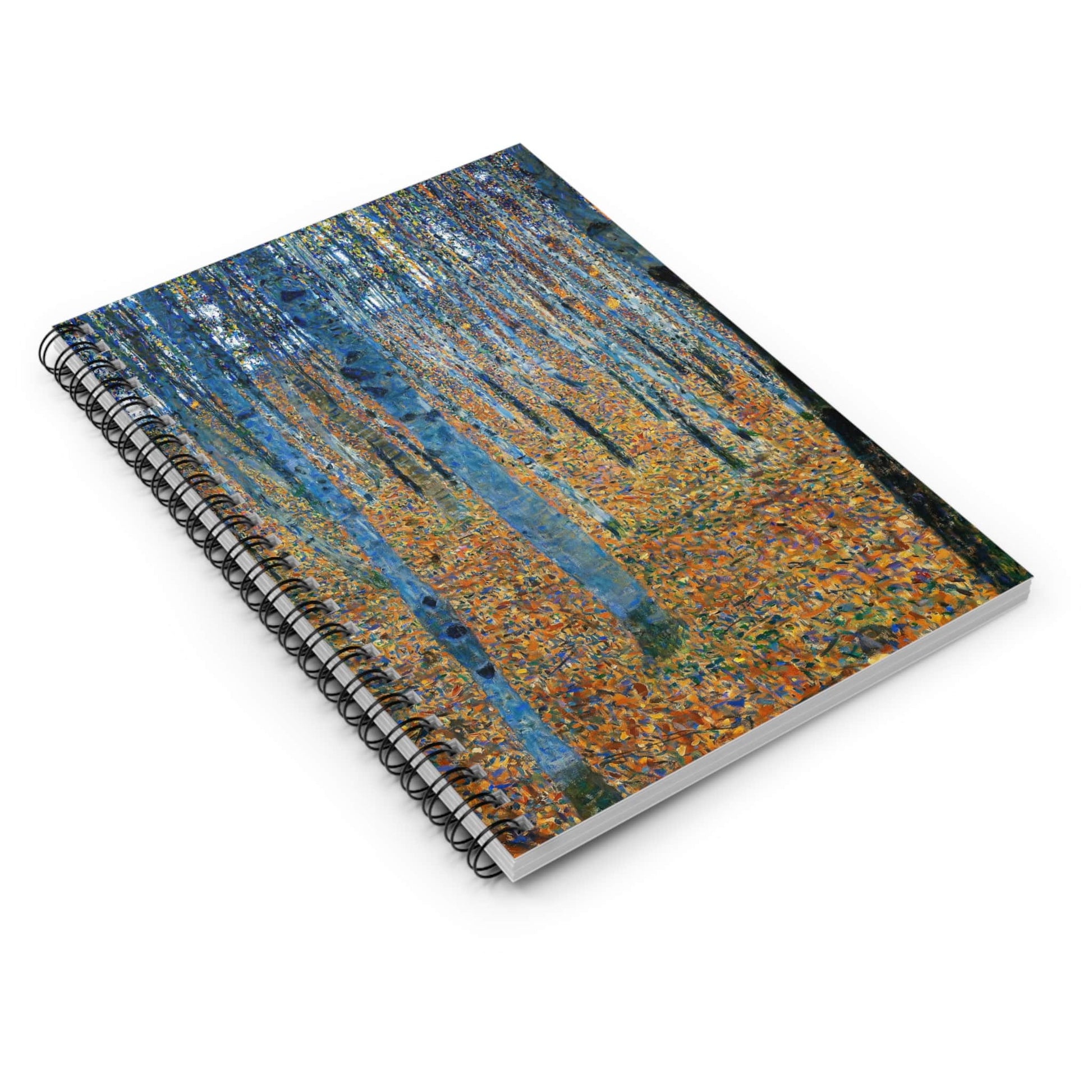 Nature Spiral Notebook Laying Flat on White Surface