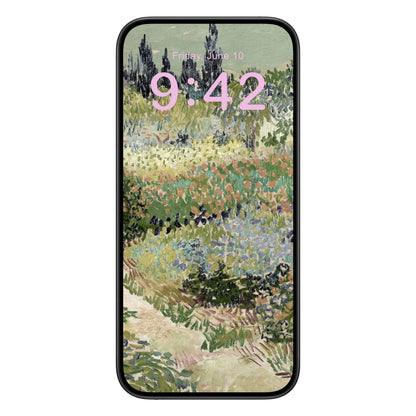 Nature Landscape Phone Wallpaper Pink Text