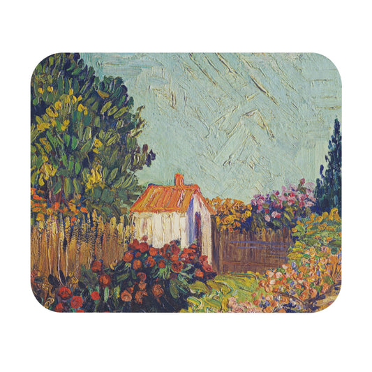 Nature Mouse Pad inspired by Van Gogh, desk and office decor highlighting Van Gogh's famous landscape paintings.