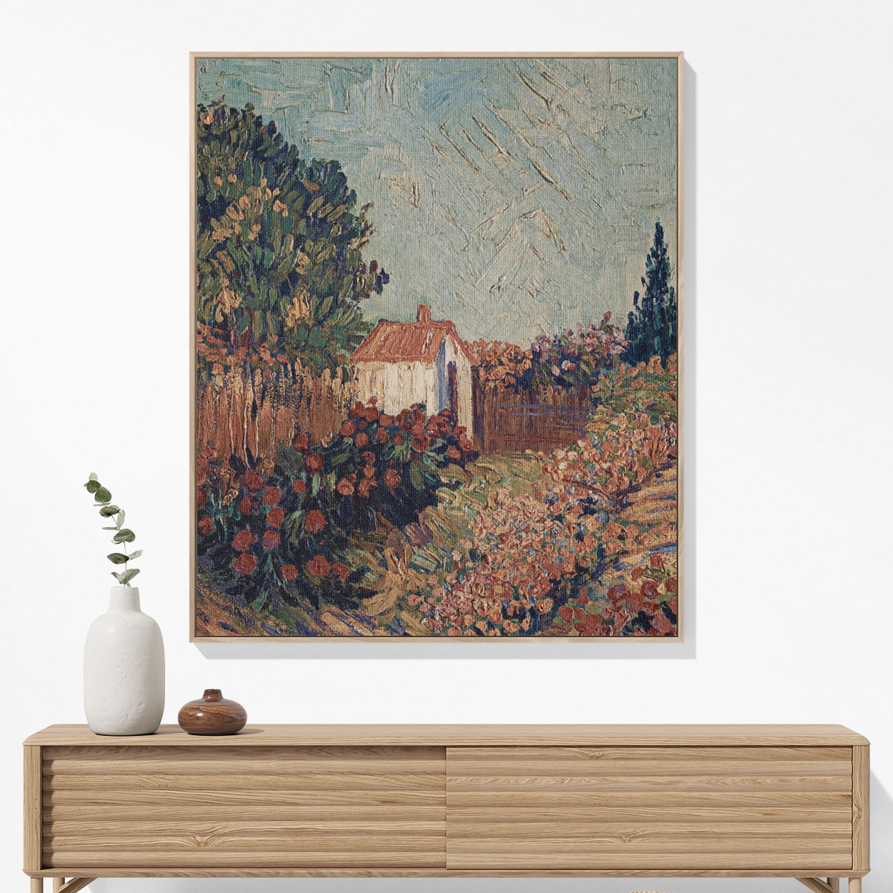 Nature Woven Blanket Hanging on a Wall as Framed Wall Art