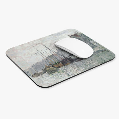Nautical Computer Desk Mouse Pad With White Mouse
