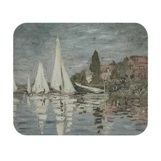 Nautical Mouse Pad showcasing a sailboats theme, ideal for desk and office decor.