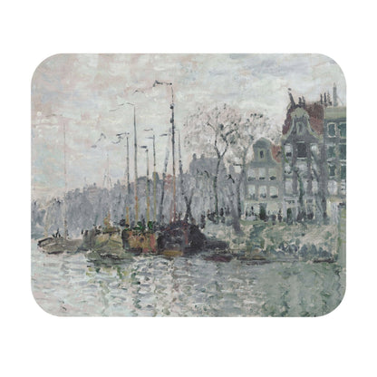 Nautical Mouse Pad with seascape and city art, desk and office decor featuring nautical cityscapes.