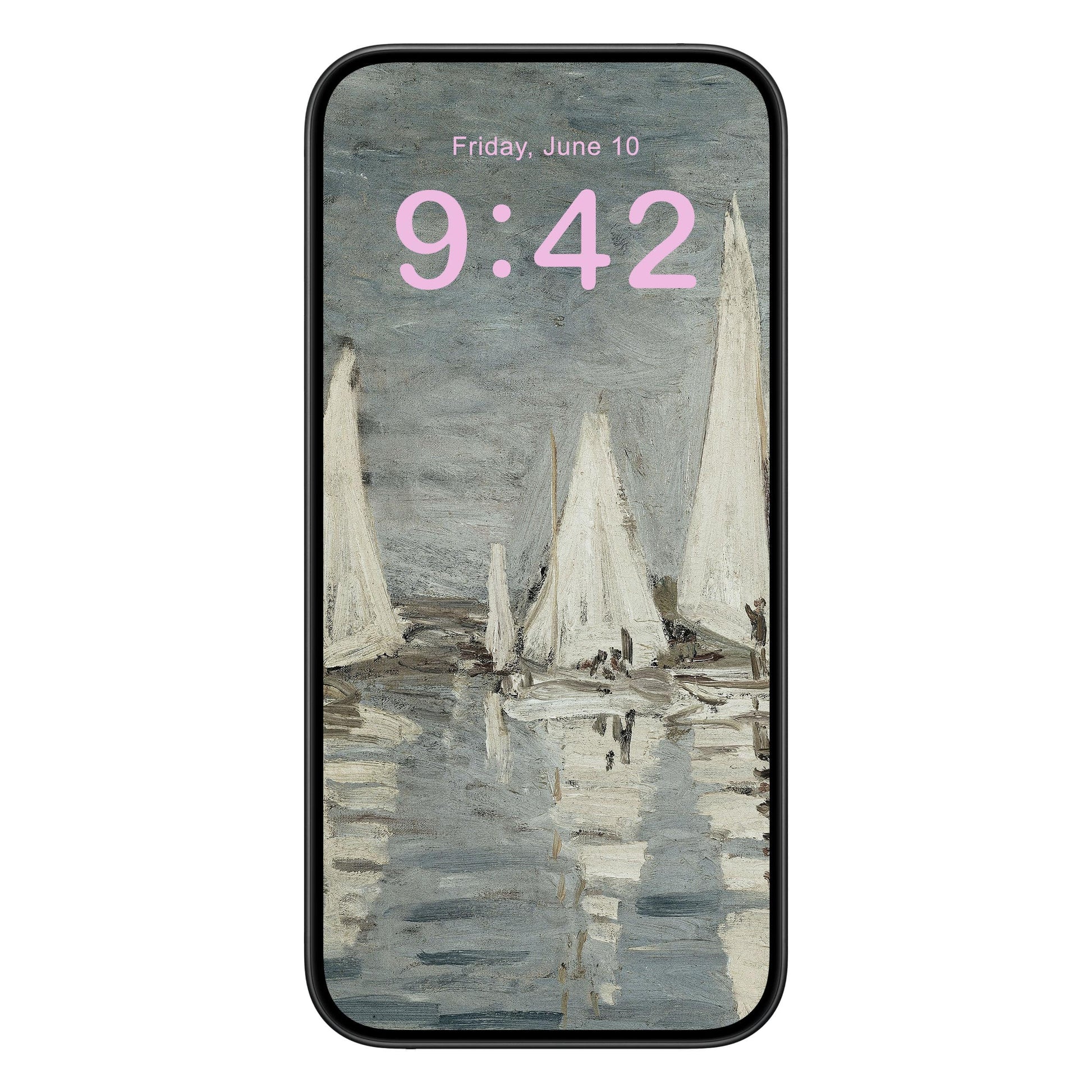Nautical Phone Wallpaper Pink Text