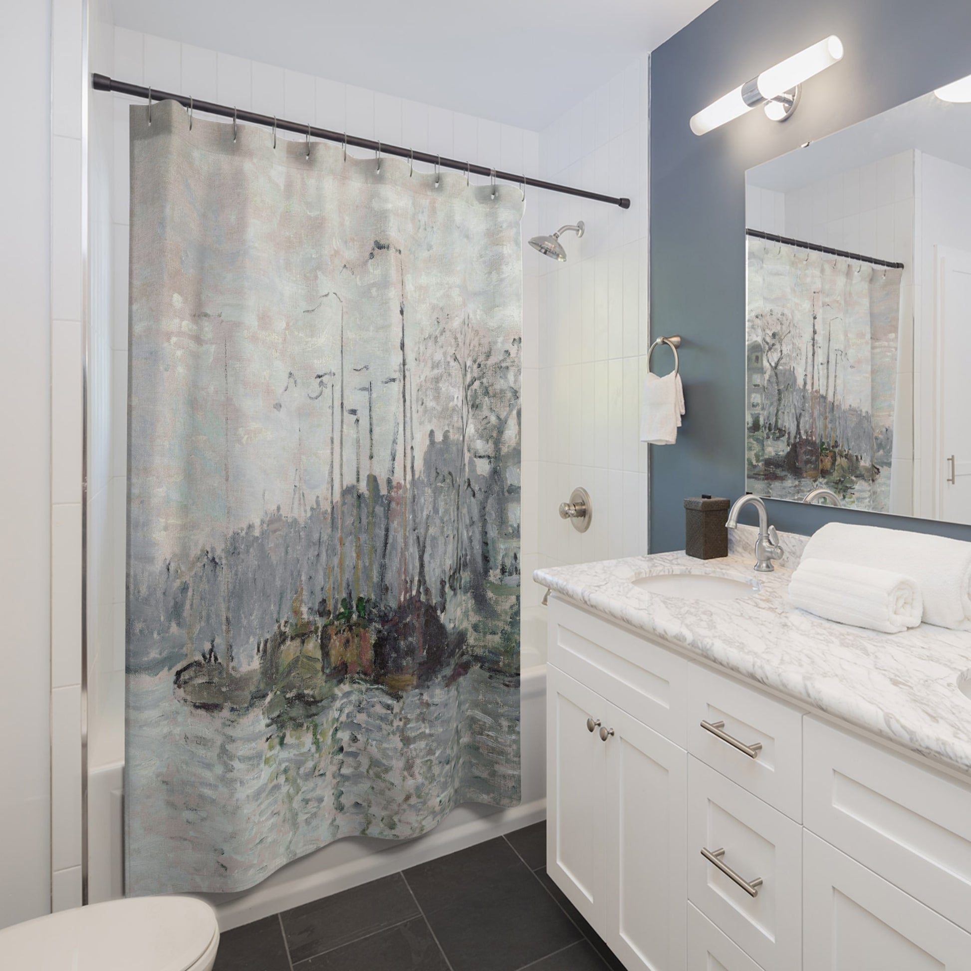 Nautical Shower Curtain Best Bathroom Decorating Ideas for Seascapes Decor
