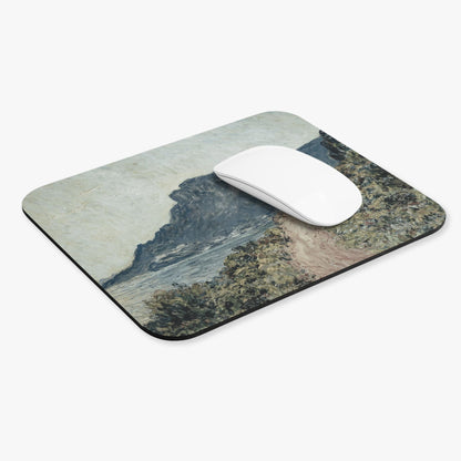 Ocean Scenery Computer Desk Mouse Pad With White Mouse