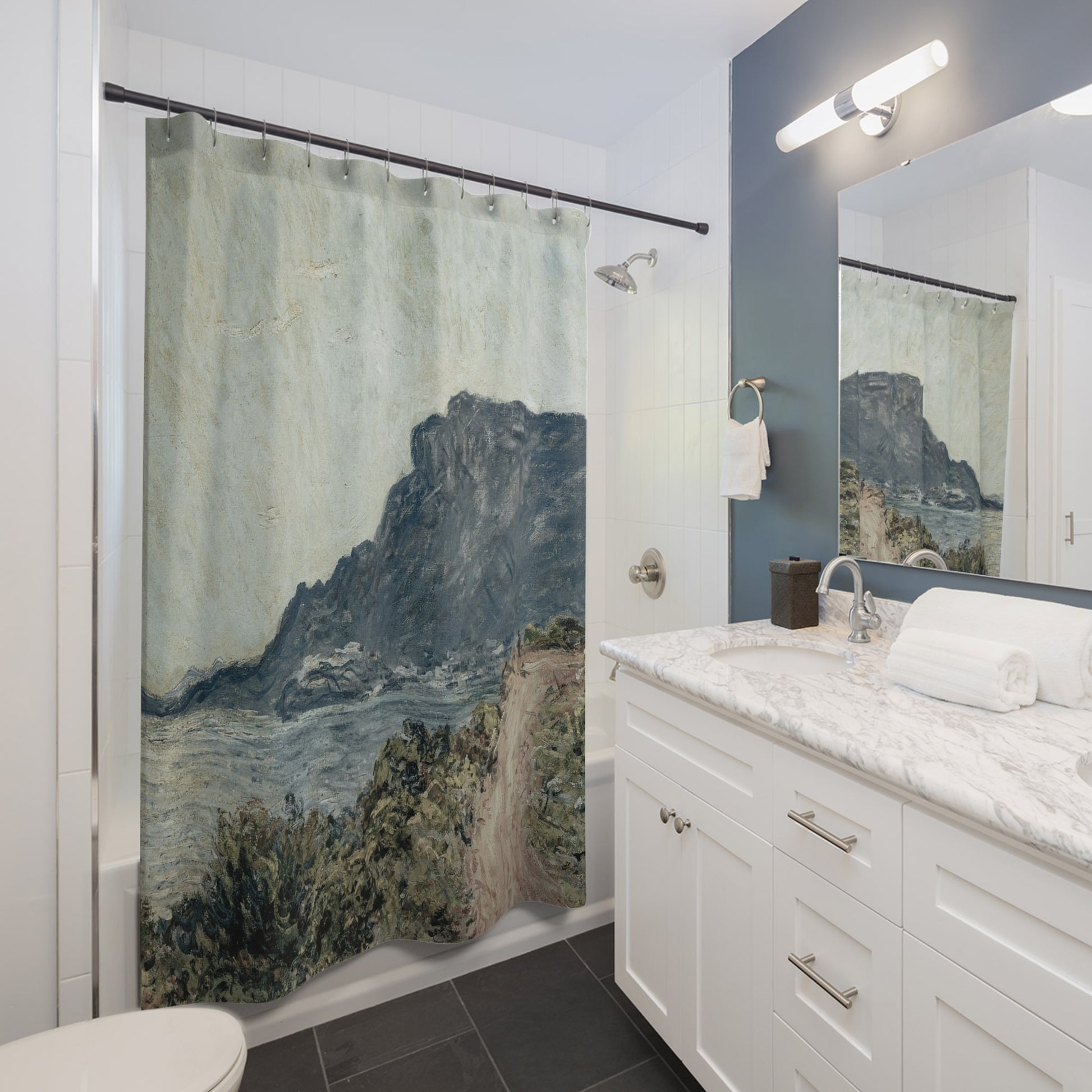 Ocean Scenery Shower Curtain Best Bathroom Decorating Ideas for Landscapes Decor