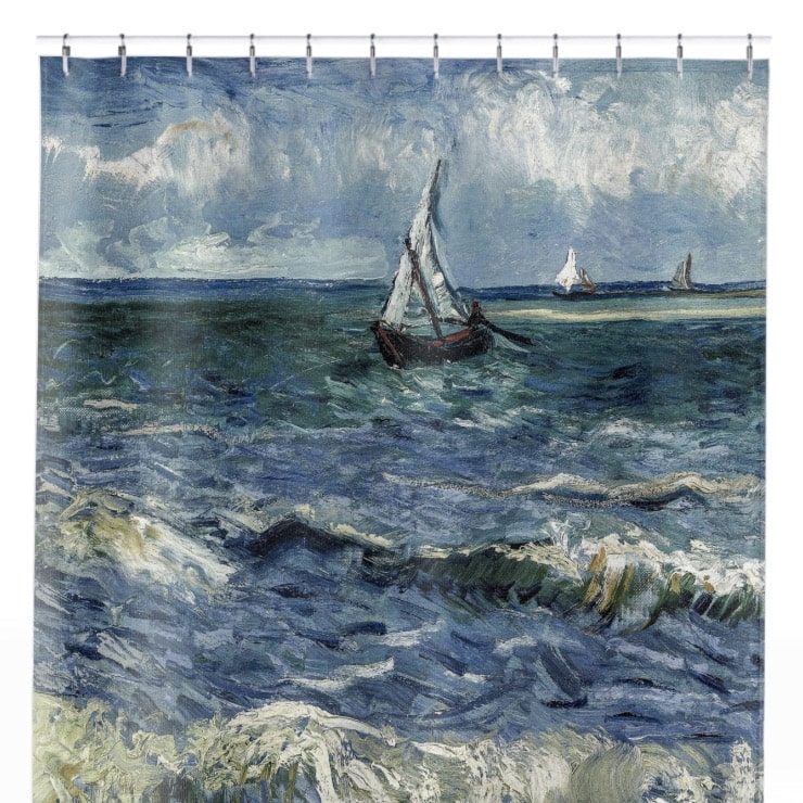 Ocean Shower Curtain Close Up, Seascapes Shower Curtains