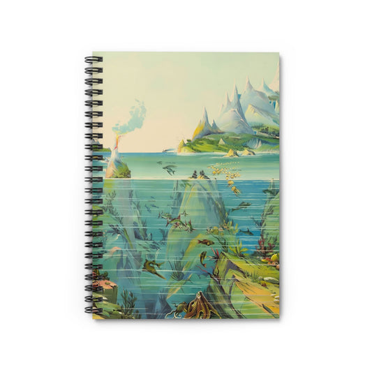 Ocean Notebook with nautical cover, perfect for journaling and planning, featuring stunning ocean-themed designs.