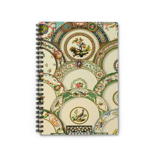 Old Plates Notebook with ornamental plates cover, perfect for antique lovers, showcasing intricate ornamental plate designs.