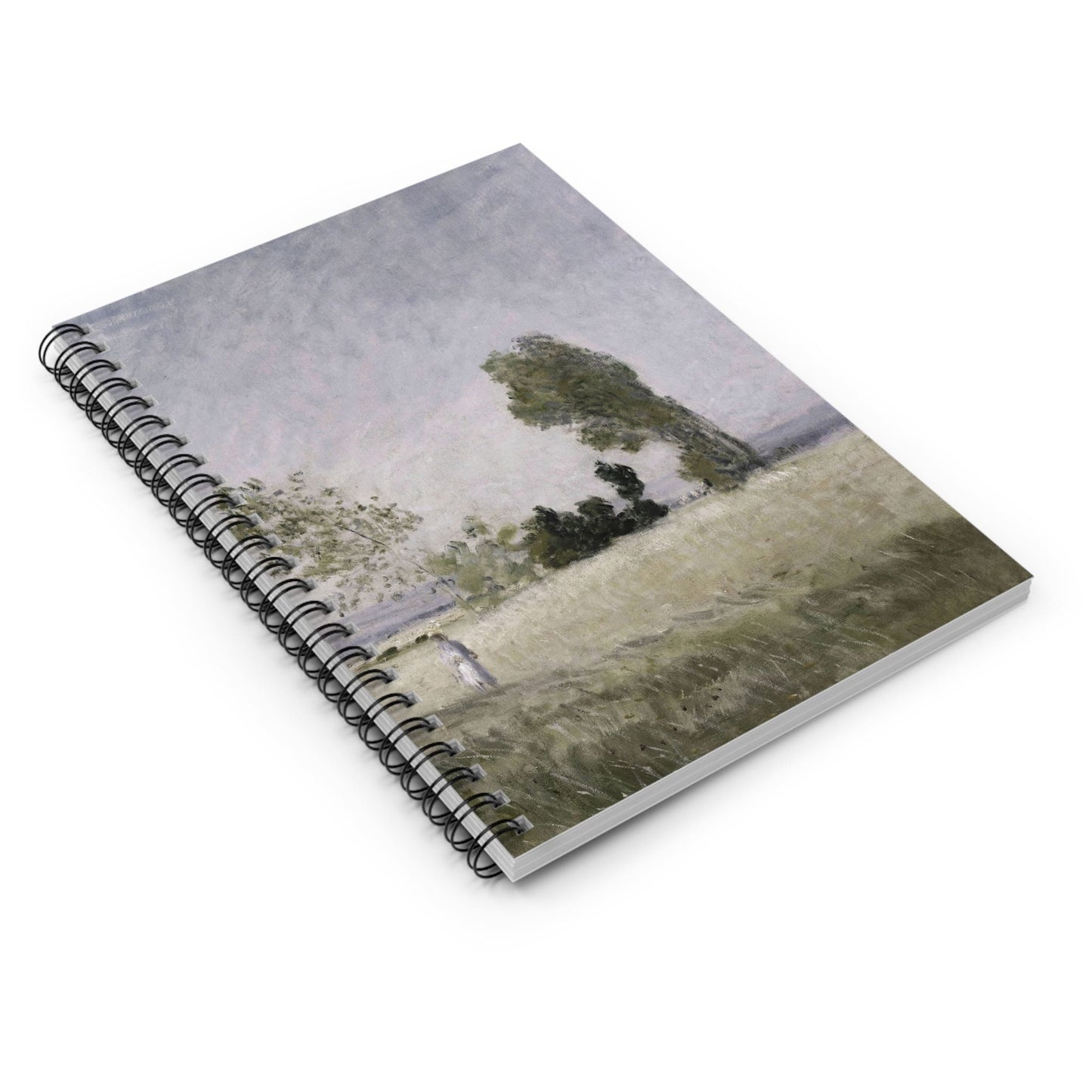 Old-Timey Get Away Spiral Notebook Laying Flat on White Surface