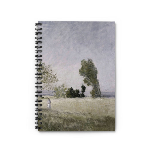 Impressionist Landscape Notebook with Claude Monet cover, great for journaling and planning, highlighting beautiful impressionist landscapes by Claude Monet.