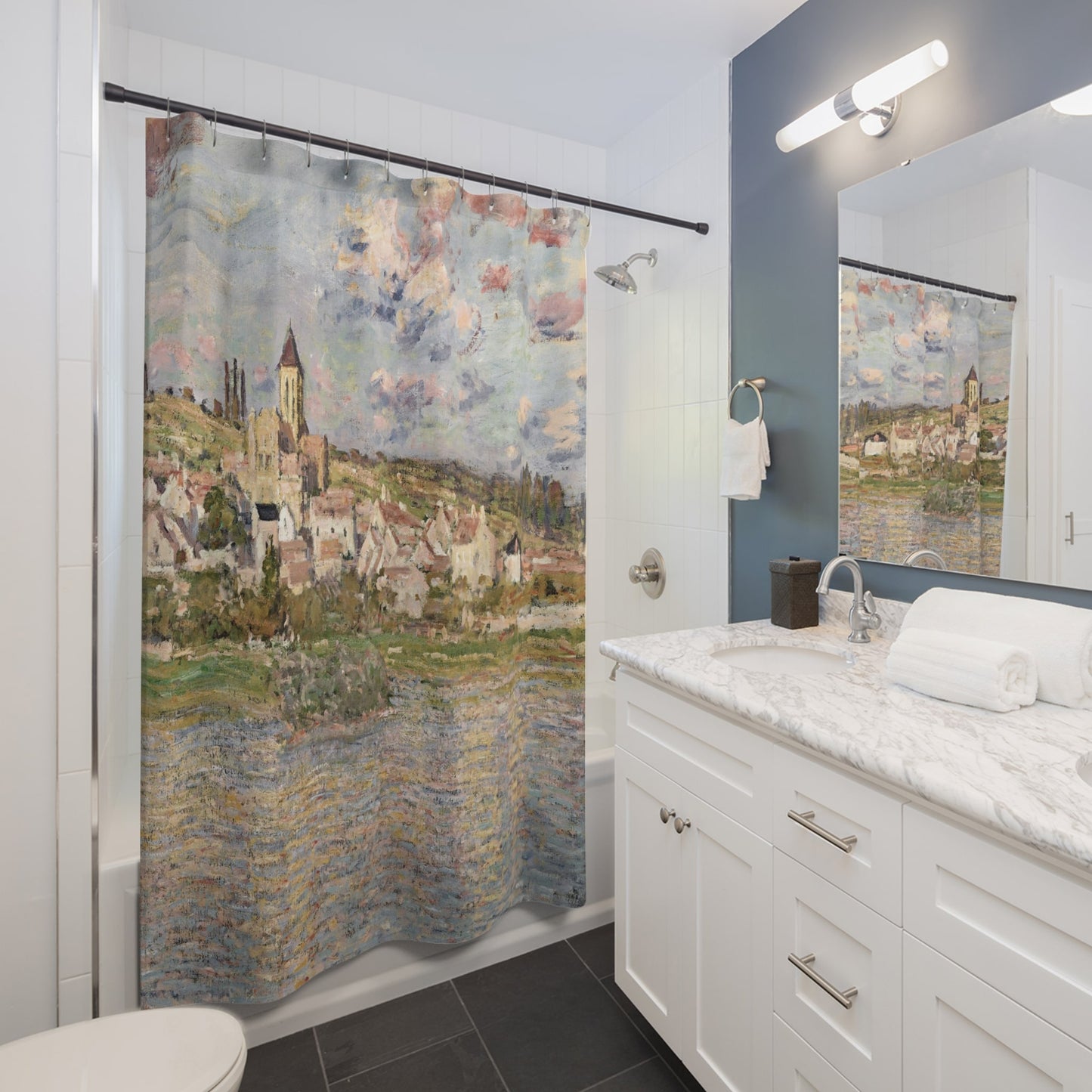 Paris Landscape Shower Curtain Best Bathroom Decorating Ideas for Landscapes Decor