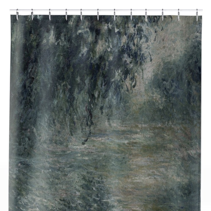 Peaceful Green Shower Curtain Close Up, Landscapes Shower Curtains