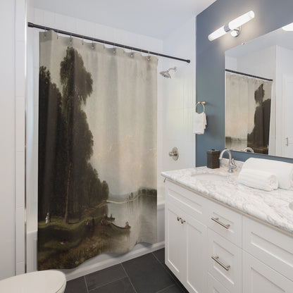 Peaceful Landscape Shower Curtain Best Bathroom Decorating Ideas for Landscapes Decor