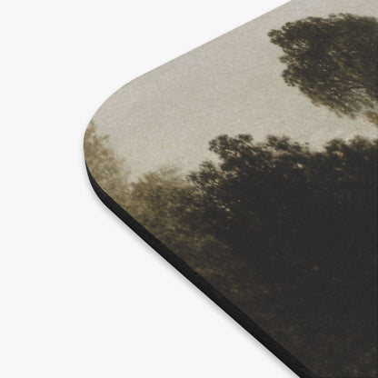 Peaceful Landscape Vintage Mouse Pad Design Close Up