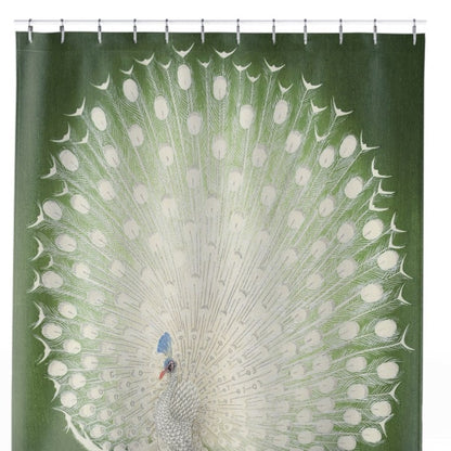 Peacock Feathers Shower Curtain Close Up, Art Nouveau Shower Curtains