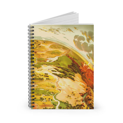 Pictorial of Earth Spiral Notebook Standing up on White Desk
