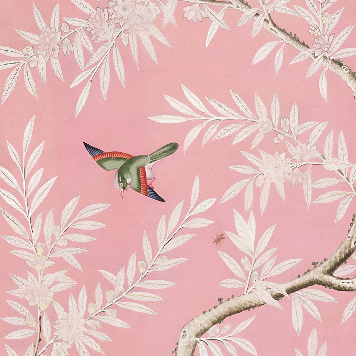 Pink Floral Art Print Close Up Detail Shot