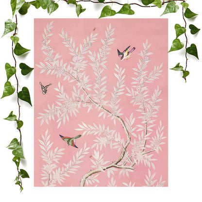 Pink Floral art prints featuring a botanical room decor, vintage wall art room decor
