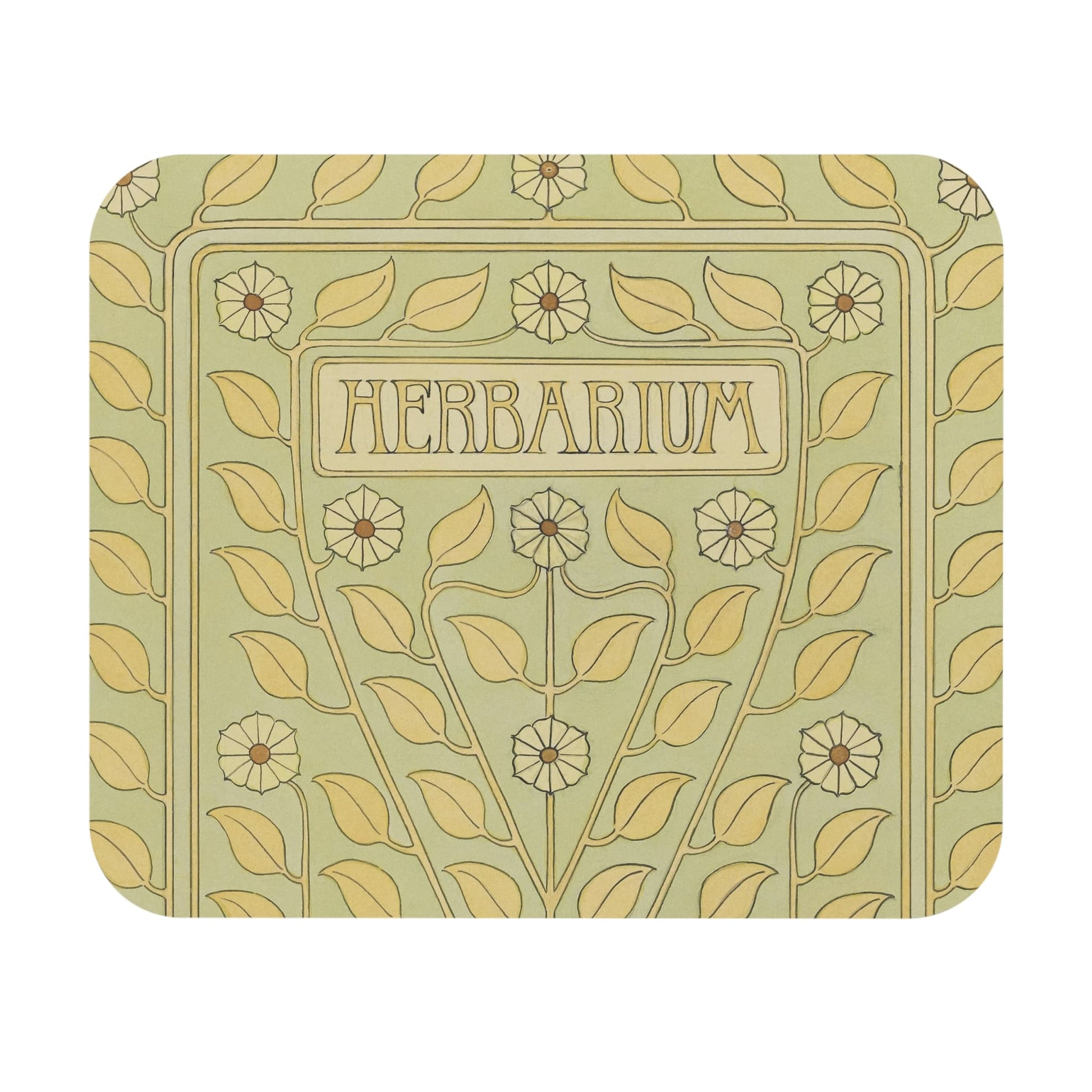 Plant Aesthetic Mouse Pad showcasing floral pattern art, perfect for desk and office decor.