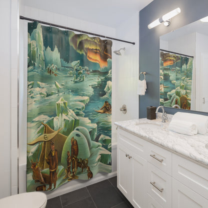 Polar Landscape Shower Curtain Best Bathroom Decorating Ideas for Science Decor