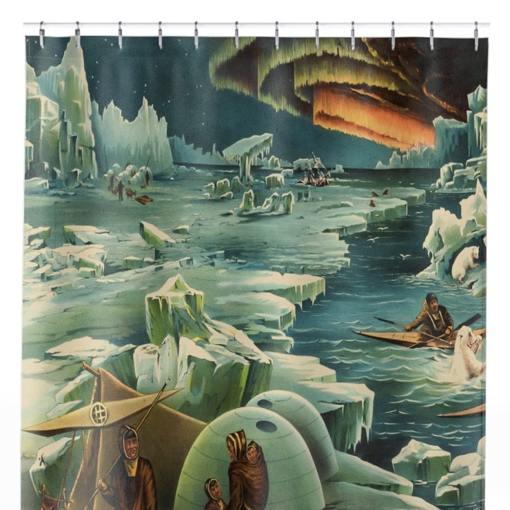 Polar Landscape Shower Curtain Close Up, Science Shower Curtains