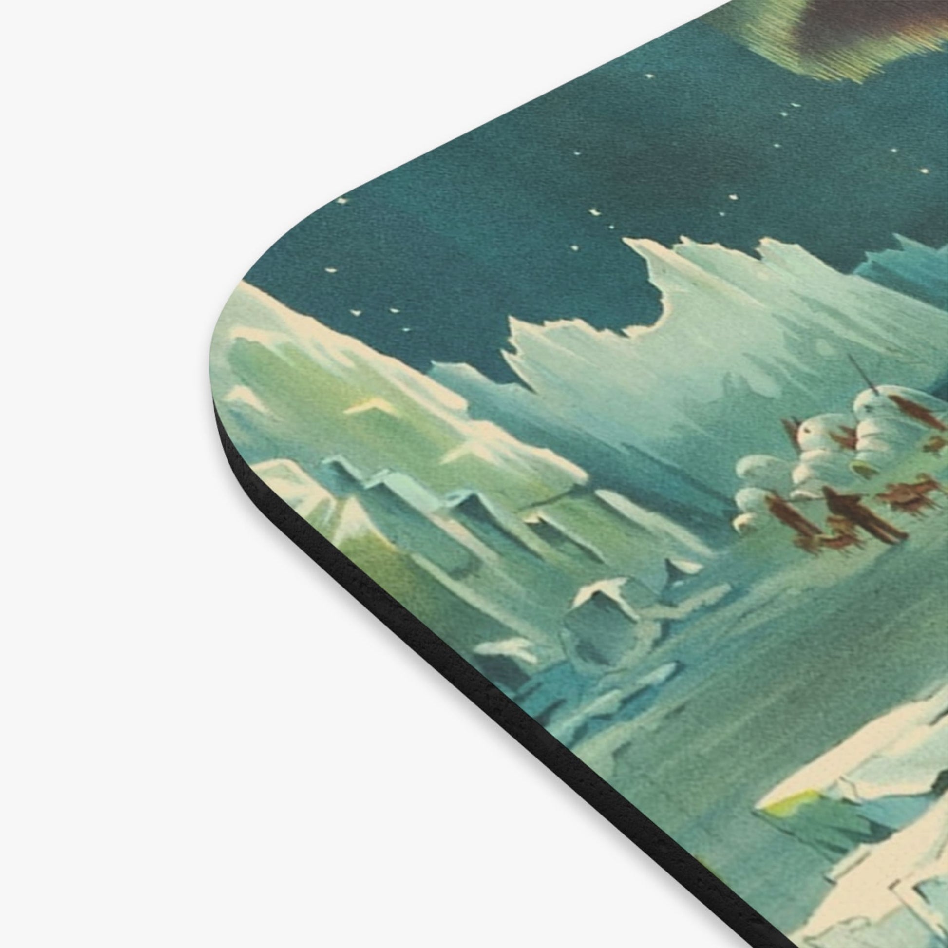 Polar Landscape Vintage Mouse Pad Design Close Up