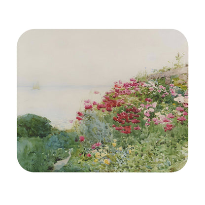 Poppy Mouse Pad with landscape painting art, desk and office decor featuring vibrant poppy fields.